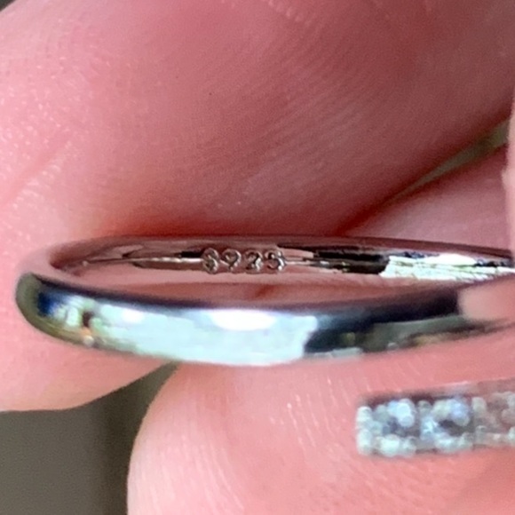 STERLING SILVER WHITE TOPAZ ADJUSTABLE WRAP RING - Picture 10 of 10